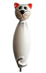 Keramikfigur Katze | zum Stecken einfarbig | Gartendeko | Keramik Garten