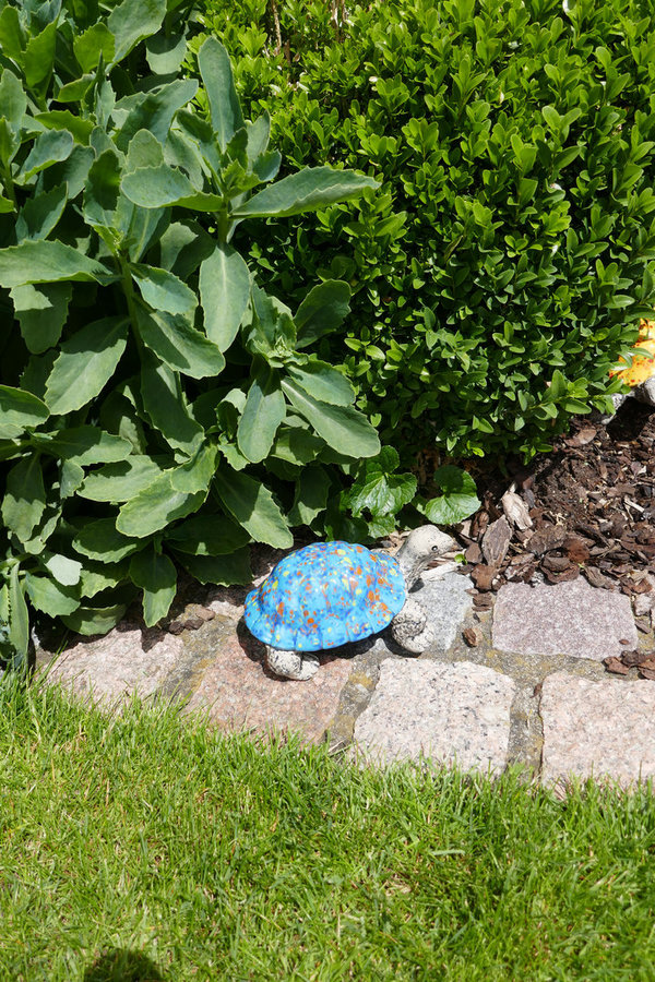 Keramik Schildkröte klein | Blau Konfetti